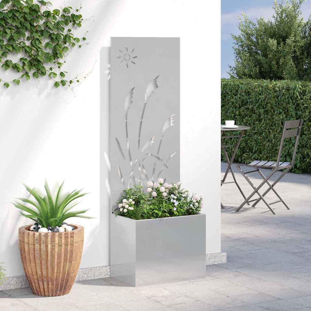 Garden Privacy Screen Sliver 50 x 140 cm Stainless steel