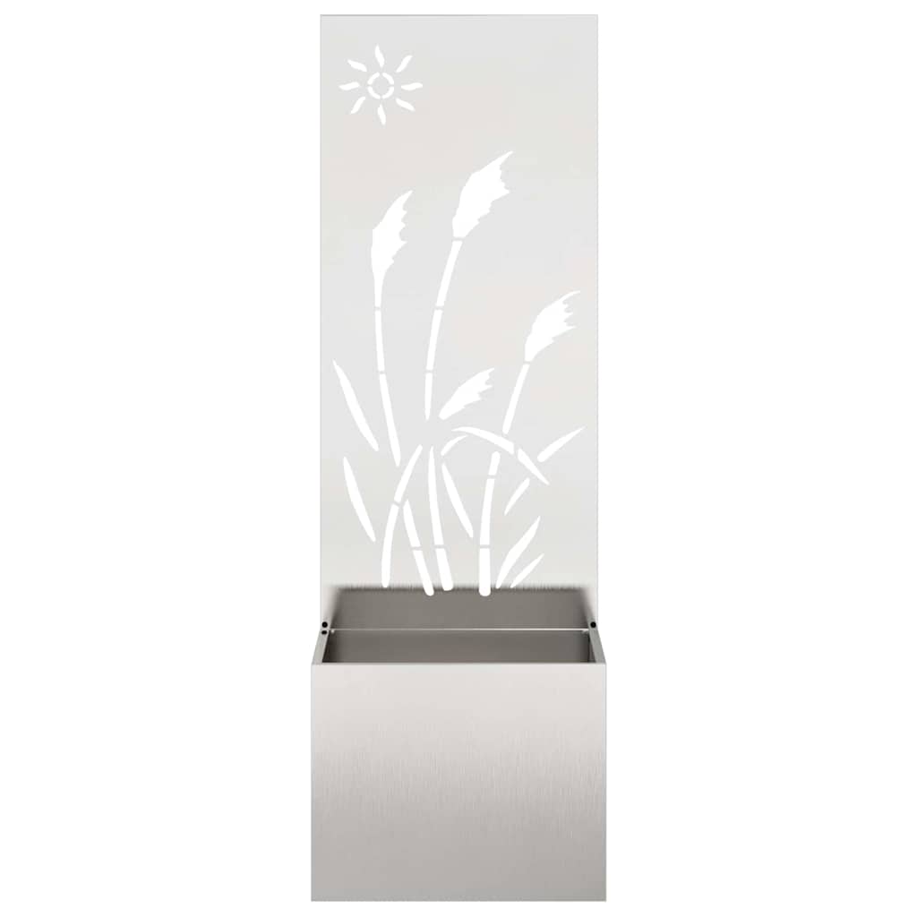 Garden Privacy Screen Sliver 50 x 140 cm Stainless steel