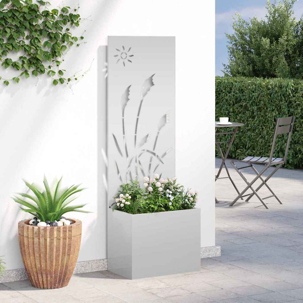 Garden Privacy Screen Silver 50 x 140 cm Galvanised steel