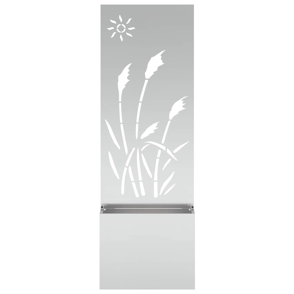 Garden Privacy Screen Silver 50 x 140 cm Galvanised steel
