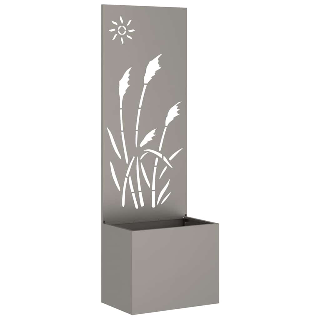 Garden Planter with Decorative Panel Rusty 50 x 140 cm