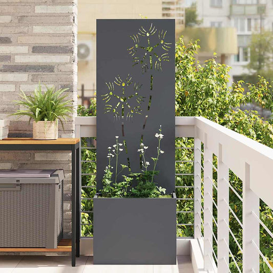 Garden Privacy Screen Anthracite 50 x 140 cm Cold-rolled steel