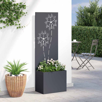 Garden Privacy Screen Anthracite 50 x 140 cm Cold-rolled steel