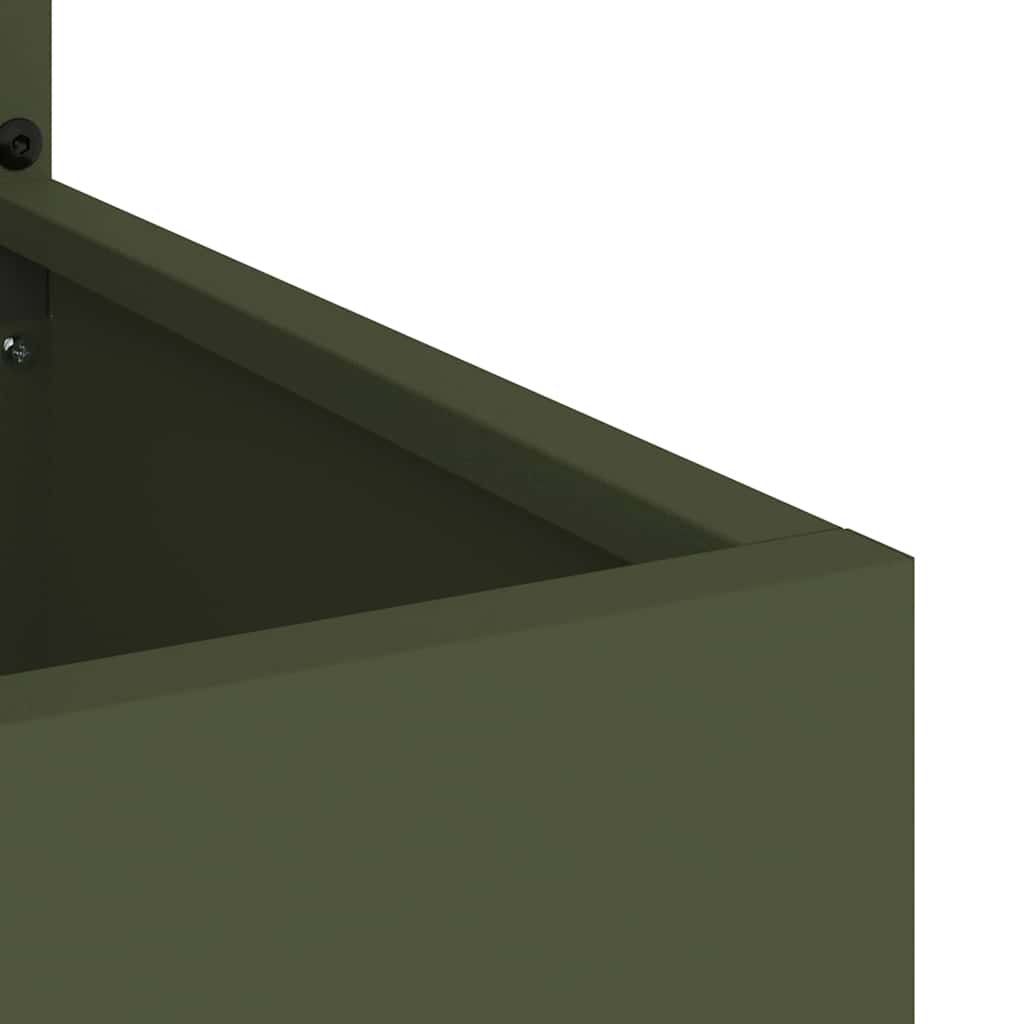 Garden Privacy Screen Olive green 50 x 140 cm Cold-rolled steel