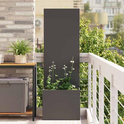 Garden Privacy Screen Black 50 x 140 cm Cold-rolled steel