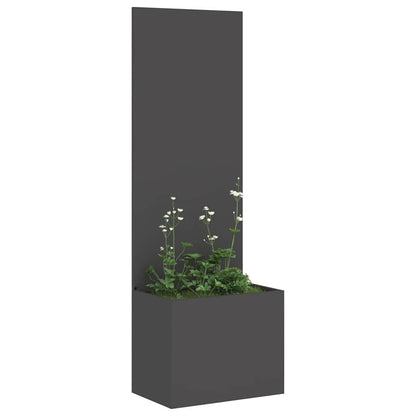 Garden Privacy Screen Black 50 x 140 cm Cold-rolled steel