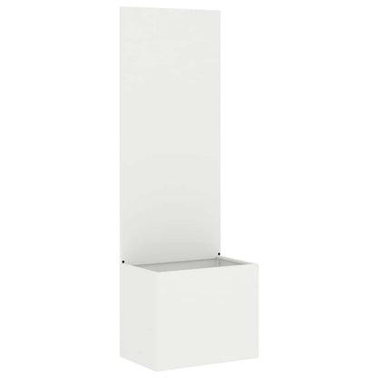 Garden Planter with Decorative Panel White 50 x 140 cm