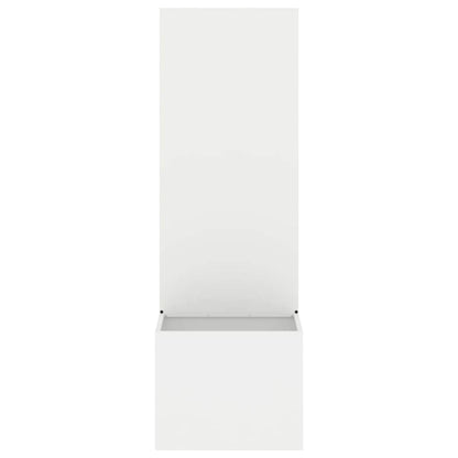 Garden Planter with Decorative Panel White 50 x 140 cm