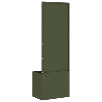 Garden Privacy Screen Olive green 50 x 140 cm Cold-rolled steel