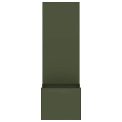 Garden Privacy Screen Olive green 50 x 140 cm Cold-rolled steel