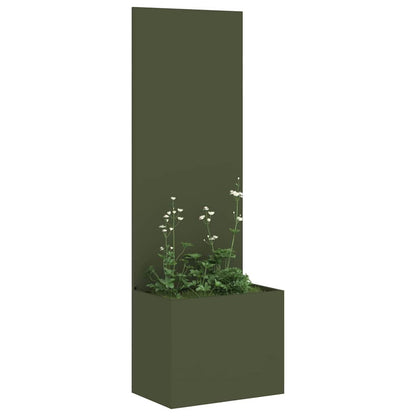 Garden Privacy Screen Olive green 50 x 140 cm Cold-rolled steel