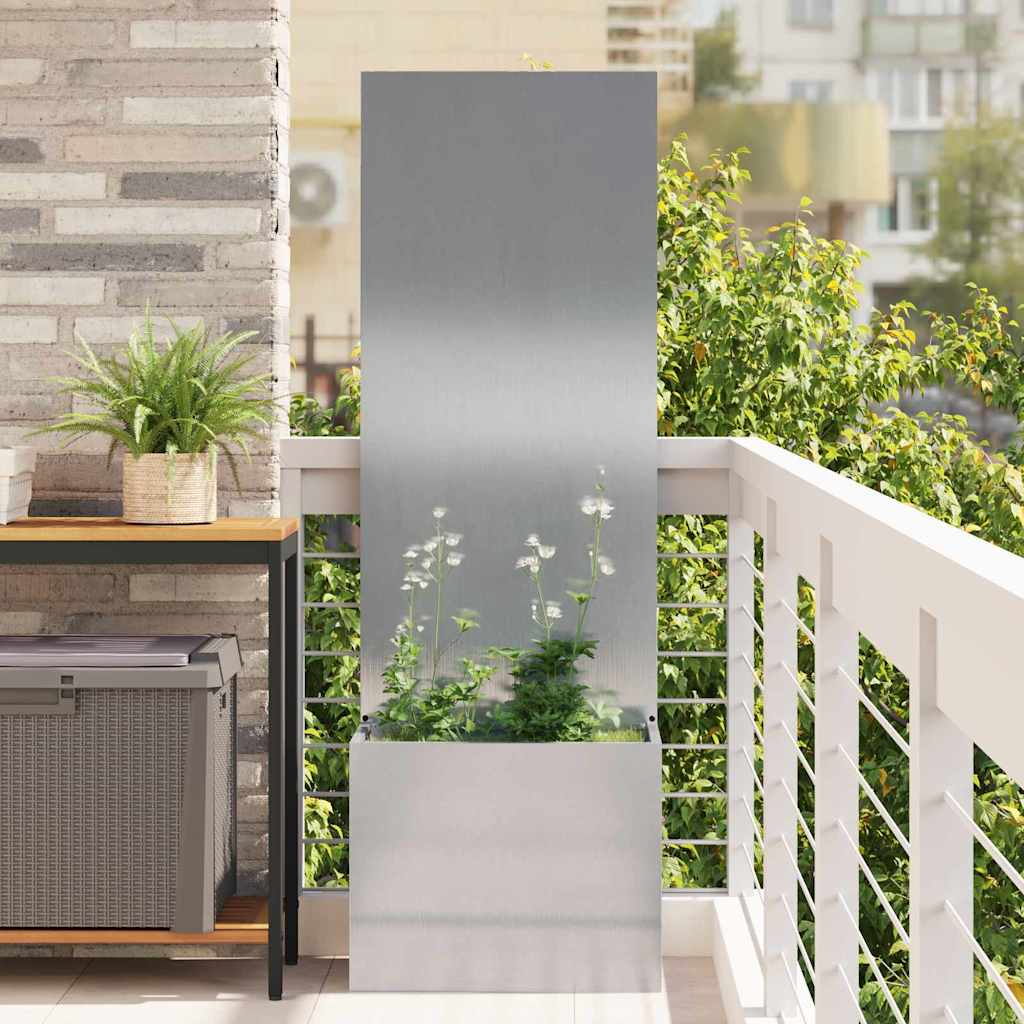 Garden Privacy Screen Sliver 50 x 140 cm Stainless steel
