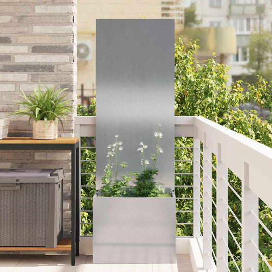 Garden Planter with Decorative Panel Sliver 50 x 140 cm