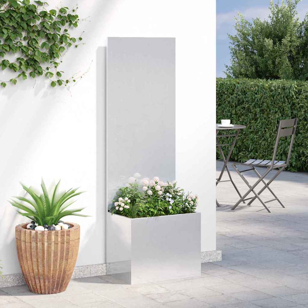 Garden Privacy Screen Sliver 50 x 140 cm Stainless steel