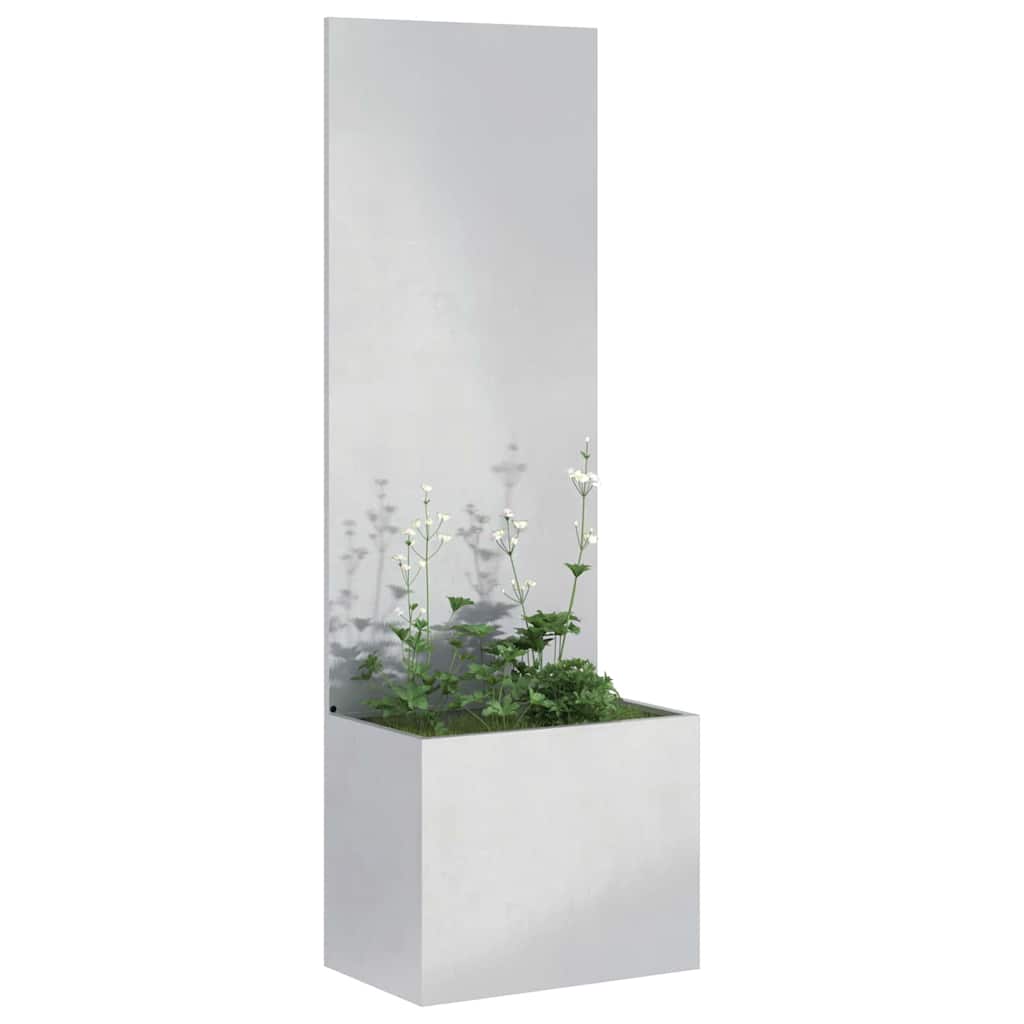 Garden Privacy Screen Sliver 50 x 140 cm Stainless steel
