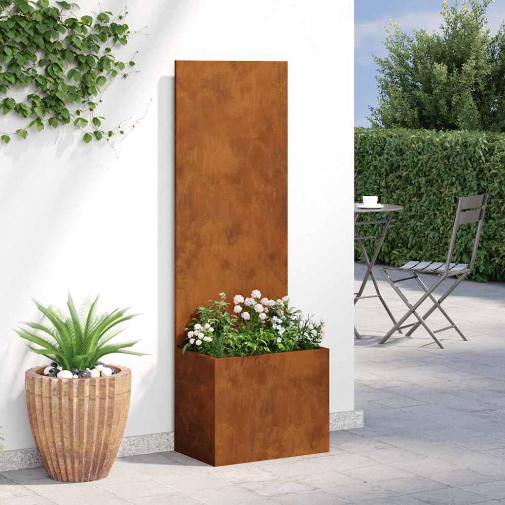 Garden Privacy Screen Rusty 50 x 140 cm Weathering steel