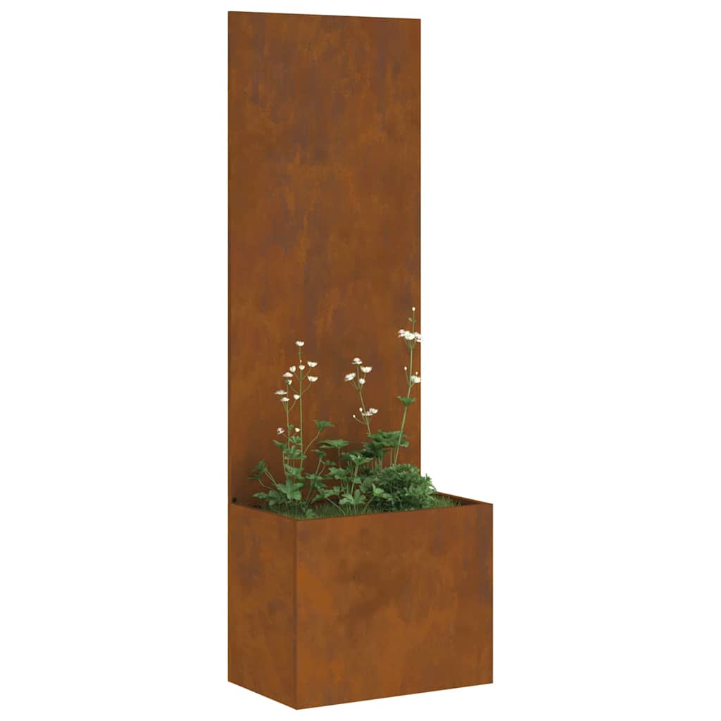 Garden Privacy Screen Rusty 50 x 140 cm Weathering steel