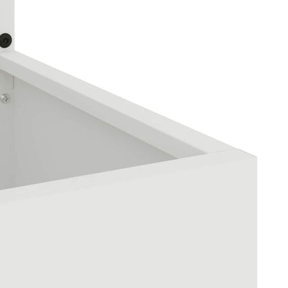 Garden Planter with Decorative Panel White 50 x 140 cm