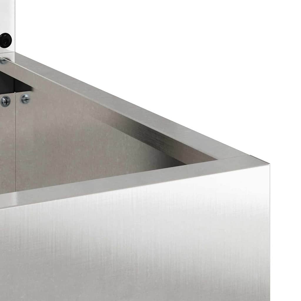 Garden Privacy Screen Floral Sliver 50 x 140 cm Stainless steel