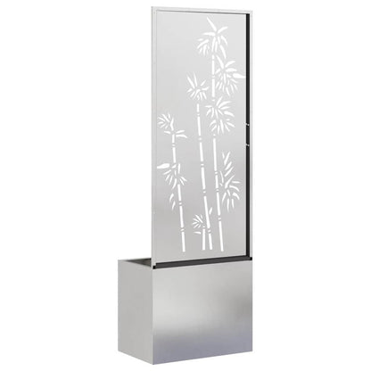 Garden Privacy Screen Floral Sliver 50 x 140 cm Stainless steel