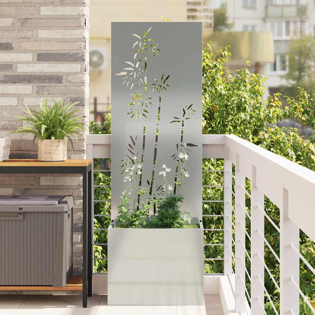 Garden Privacy Screen Silver 50 x 140 cm Galvanised steel
