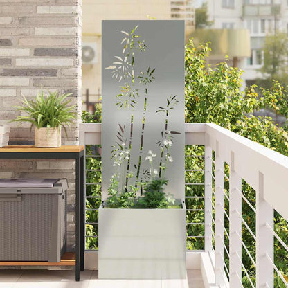 Garden Privacy Screen Silver 50 x 140 cm Galvanised steel