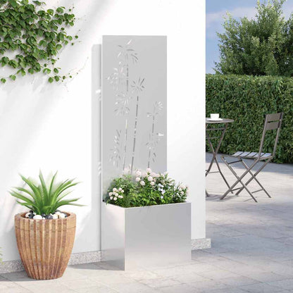 Garden Privacy Screen Silver 50 x 140 cm Galvanised steel