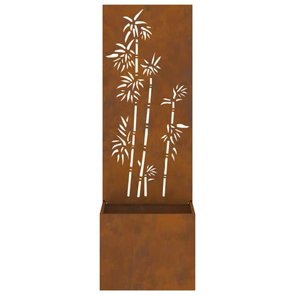 Garden Privacy Screen Floral Rusty 50 x 140 cm Weathering steel