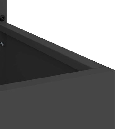 Garden Privacy Screen Black 50 x 140 cm Cold-rolled steel