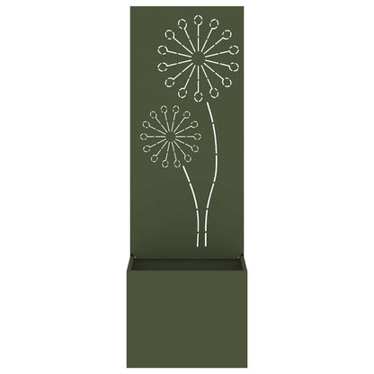 Garden Privacy Screen Olive green 50 x 140 cm Cold-rolled steel