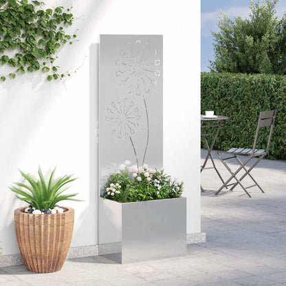 Garden Planter with Decorative Panel Sliver 50 x 140 cm