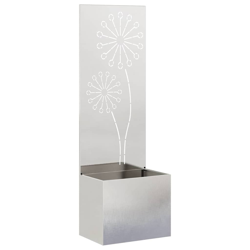 Garden Planter with Decorative Panel Sliver 50 x 140 cm
