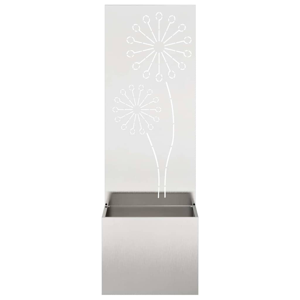 Garden Planter with Decorative Panel Sliver 50 x 140 cm