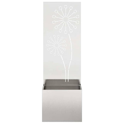 Garden Planter with Decorative Panel Sliver 50 x 140 cm