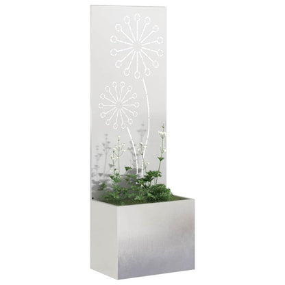 Garden Planter with Decorative Panel Sliver 50 x 140 cm