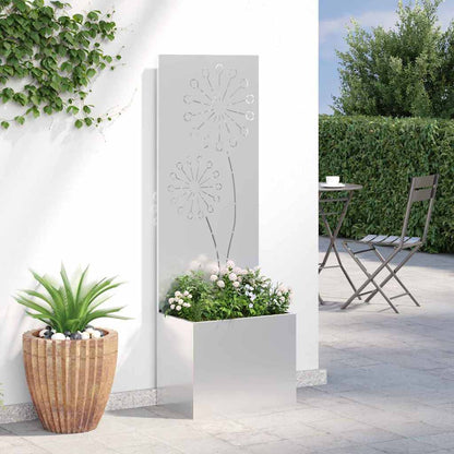 Garden Privacy Screen Silver 50 x 140 cm Galvanised steel