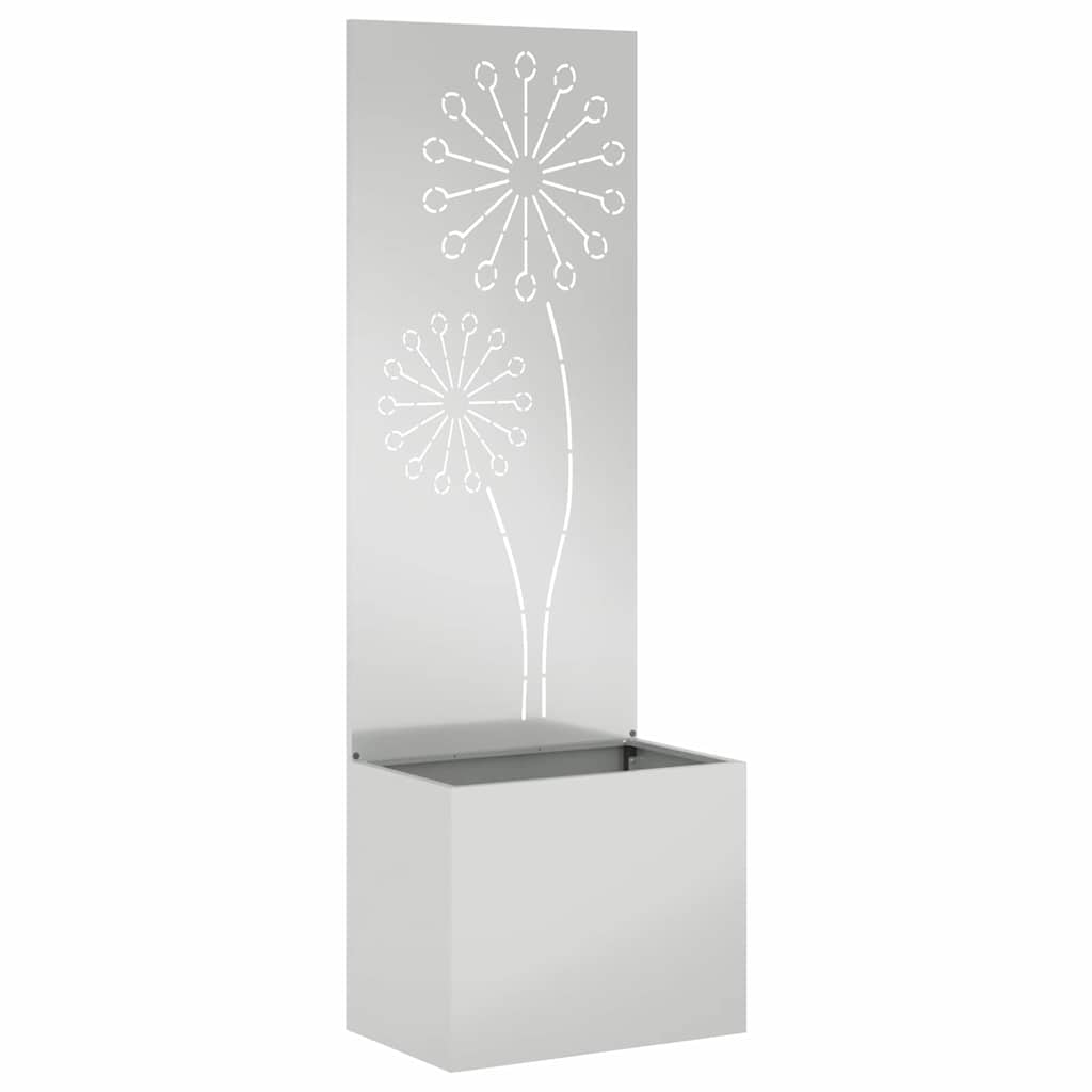 Garden Privacy Screen Silver 50 x 140 cm Galvanised steel