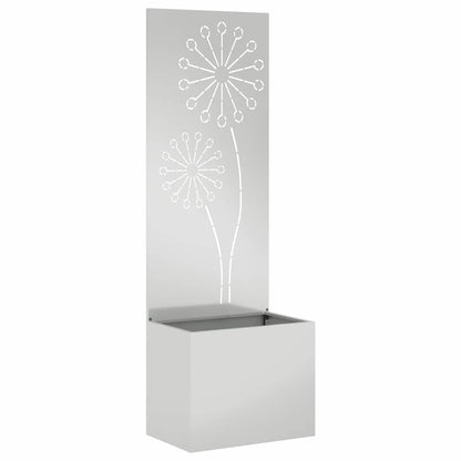 Garden Privacy Screen Silver 50 x 140 cm Galvanised steel