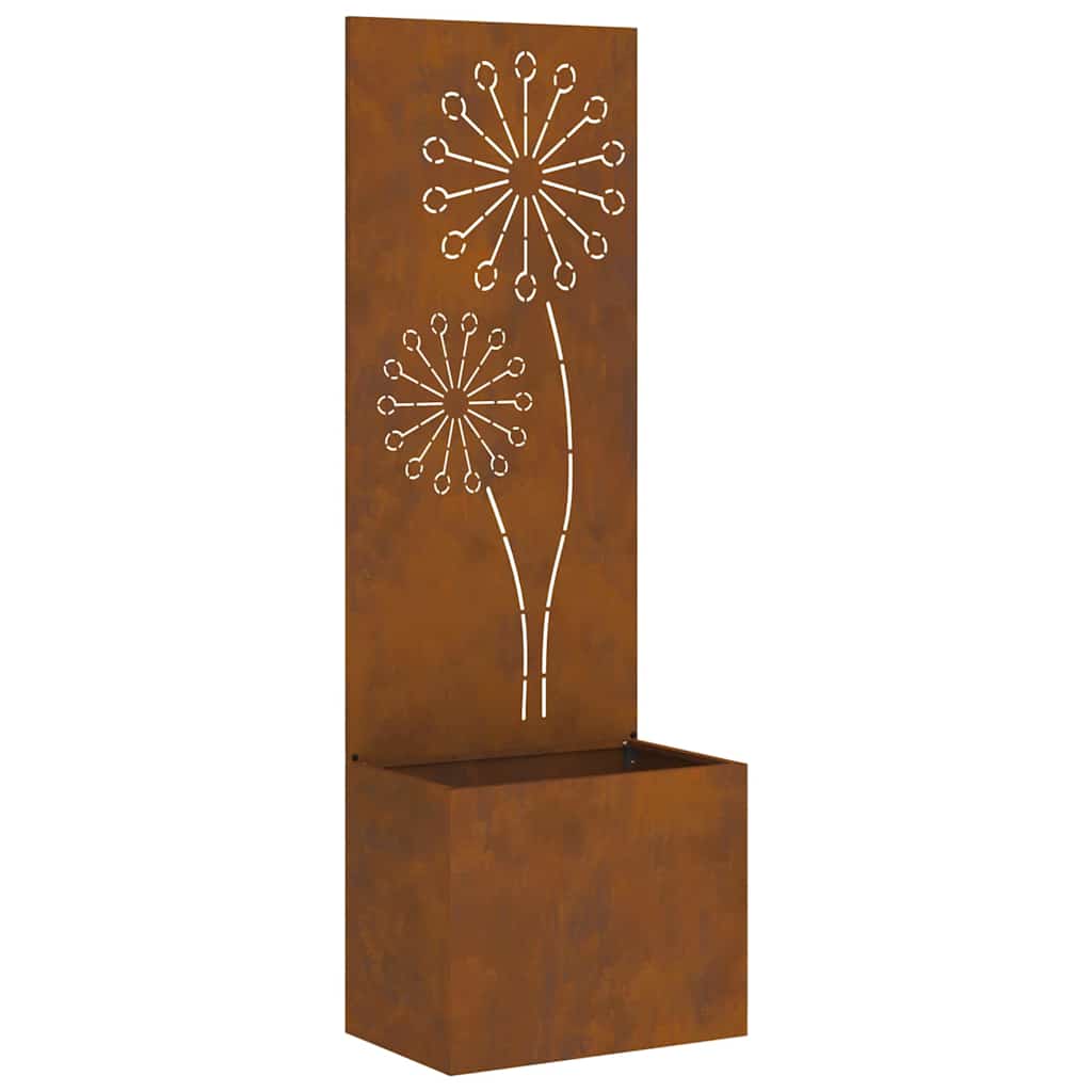 Garden Privacy Screen Rusty 50 x 140 cm Weathering steel