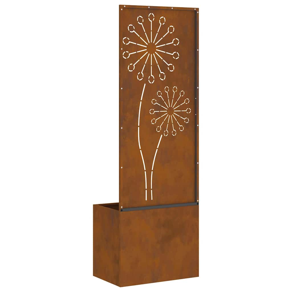 Garden Privacy Screen Rusty 50 x 140 cm Weathering steel