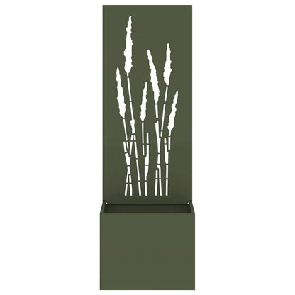 Garden Privacy Screen Olive green 50 x 140 cm Cold-rolled steel