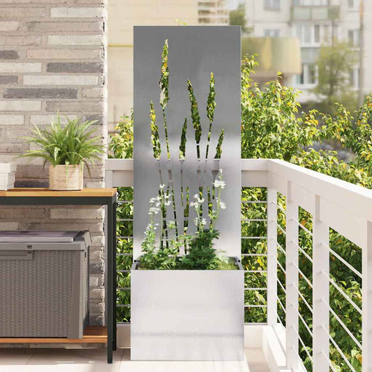 Garden Planter with Decorative Panel Sliver 50 x 140 cm