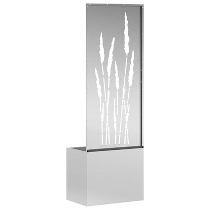 Garden Privacy Screen Silver 50 x 140 cm Galvanised steel