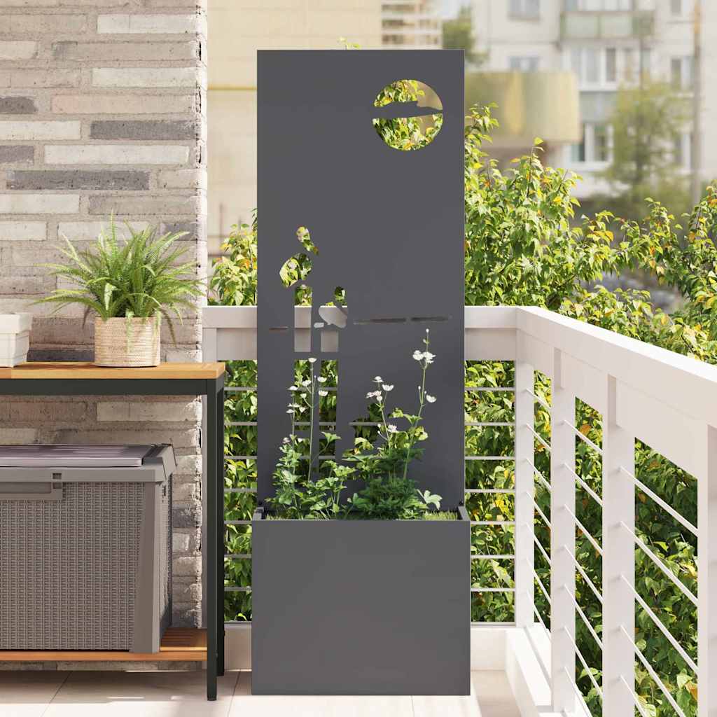 Garden Privacy Screen Anthracite 50 x 140 cm Cold-rolled steel