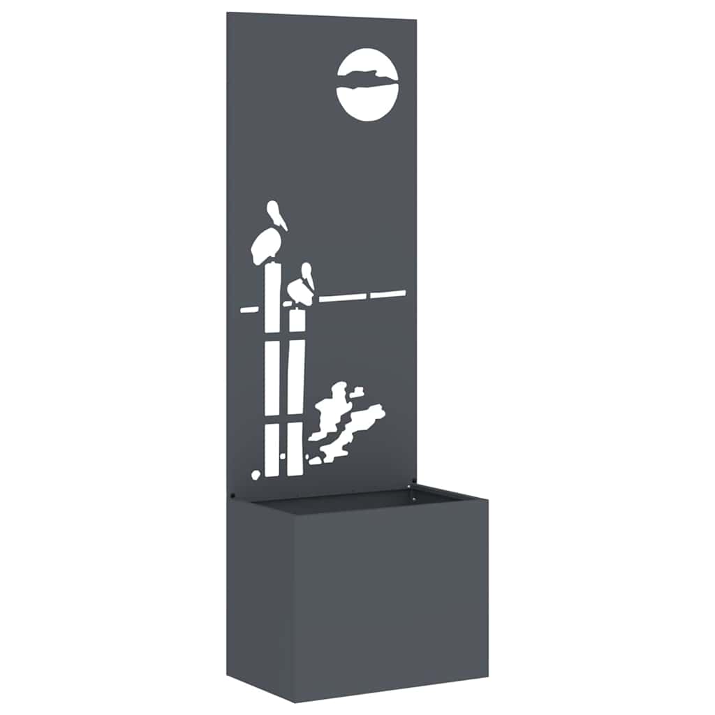 Garden Privacy Screen Anthracite 50 x 140 cm Cold-rolled steel