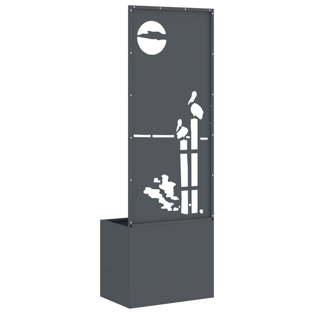 Garden Privacy Screen Anthracite 50 x 140 cm Cold-rolled steel