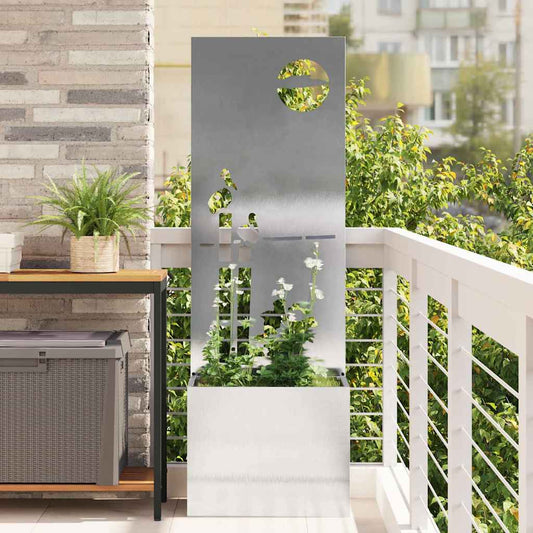 Garden Planter with Decorative Panel Sliver 50 x 140 cm