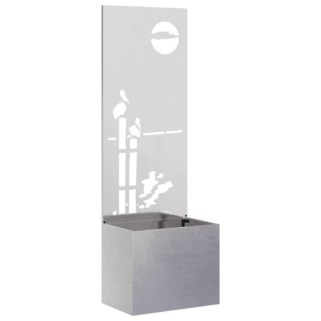 Garden Planter with Decorative Panel Sliver 50 x 140 cm