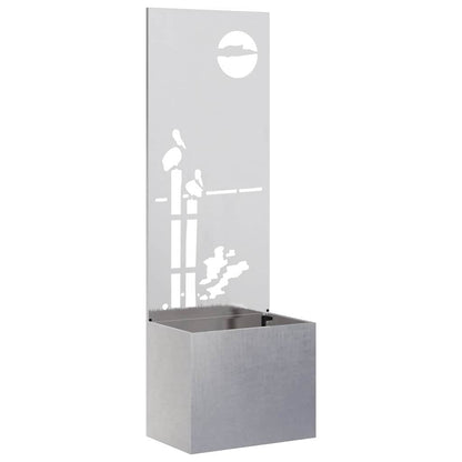 Garden Planter with Decorative Panel Sliver 50 x 140 cm