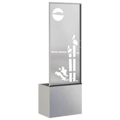 Garden Planter with Decorative Panel Sliver 50 x 140 cm